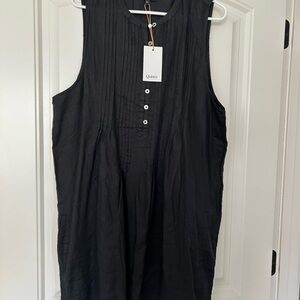 Quince Black Linen Garment